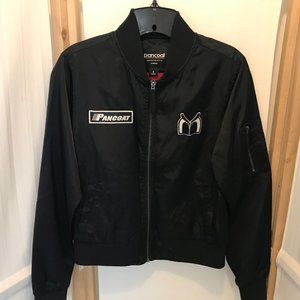 Womens PANCOAT Sz S Black Silky Bomber Jacket